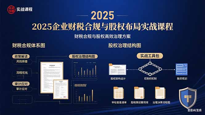 2025企业财税合规与股权布局的实战课程：财税合规与股权高效治理方案-HXPP