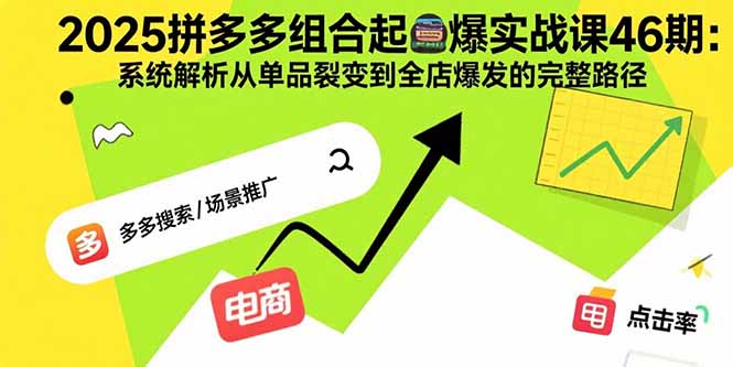 2025拼多多组合起爆实战课46期：系统解析从单品裂变到全店爆发的完整路径-HXPP