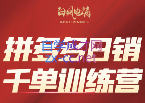 白凤电商·拼多多日销千单训练营(更新8月)-HXPP