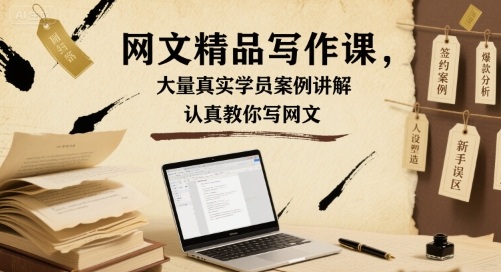 网文精品写作课，大量真实学员案例讲解，认真教你写网文-HXPP