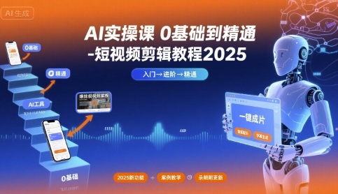 AI实操课0基础到精通-短视频剪辑教程2025-HXPP