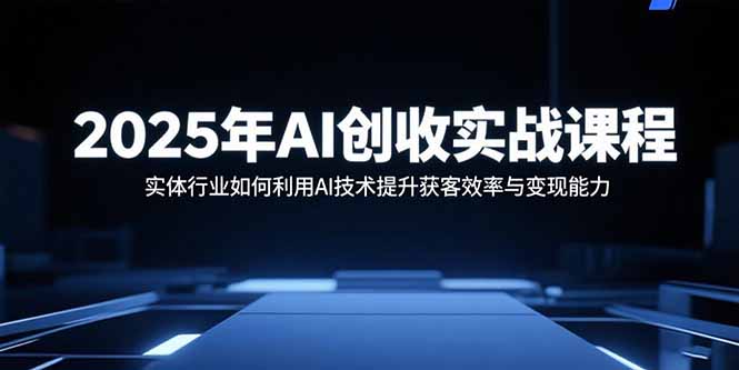 2025年AI创收实战课程：实体行业如何利用AI技术提升获客效率与变现能力-HXPP