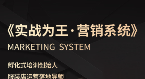 老杨·服装老板必修课《实战为王-营销系统》实现业绩被动式增长-HXPP