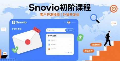 Snovio初阶课程，客户开发技能，外贸开发信-HXPP