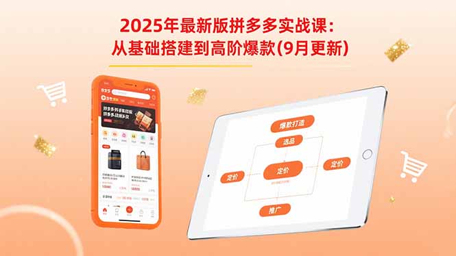 2025年最新版拼多多实战课：从基础搭建到高阶爆款(9月更新-HXPP