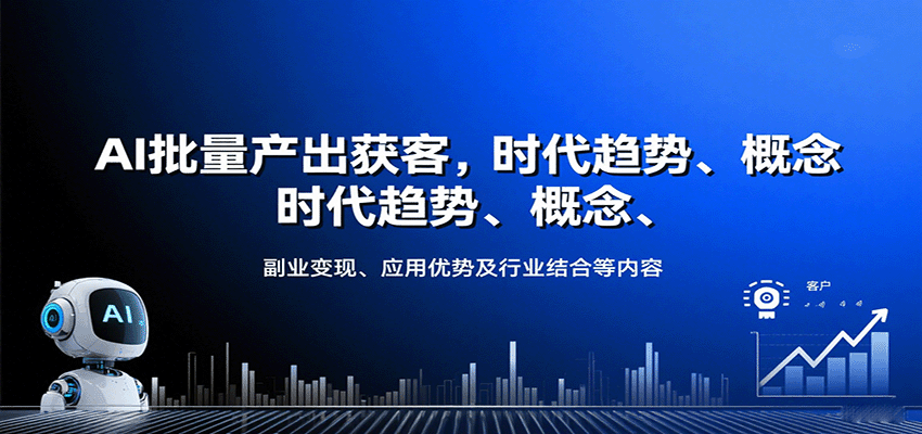 AI批量产出获客，时代趋势、概念、副业变现、应用优势及行业结合等内容-HXPP