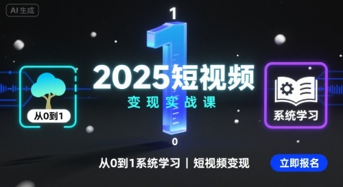 2025短视频变现实战课，从0到1系统学习短视频变现-HXPP
